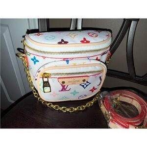 LV Multicolor Crossbody with Gold Chain